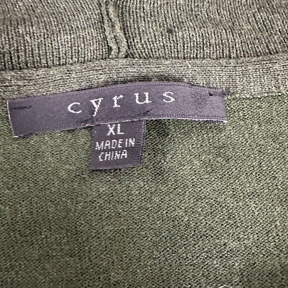 Cyrus Women's Long Sleeved Cardigan Sweater Size XL Green - Picture 6 of 8